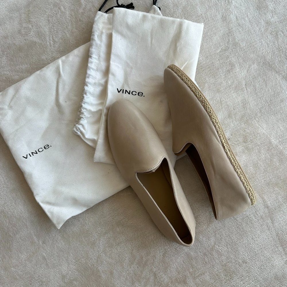 vince suede espadrille leather